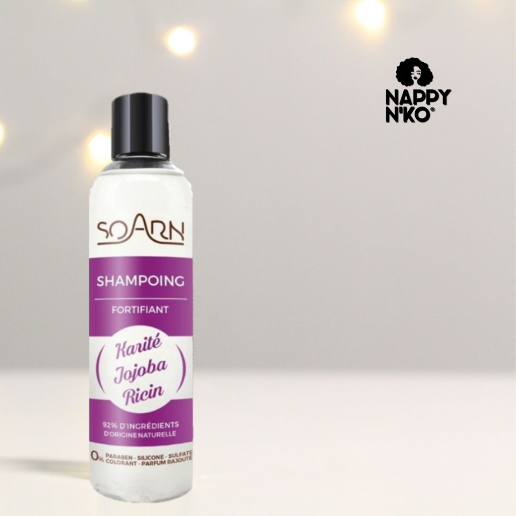 Shampoing fortifiant Soarn pour cheveux crépus, bouclés et frisés

