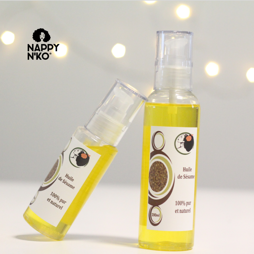 Huile de sésame 100 ml et 200 ml diy cheveux crépus